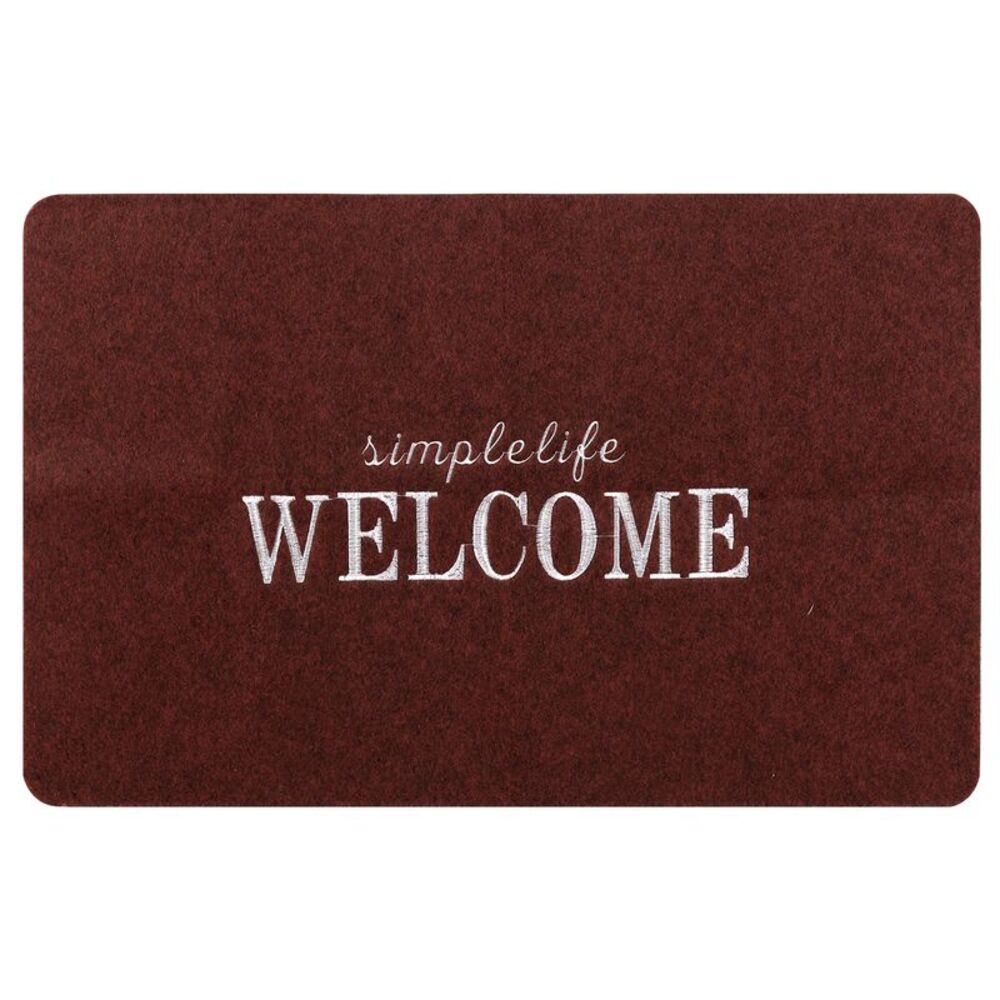 Mat Durable Resistant Rugs for Outside Entry 20" x 32" Welcome Red